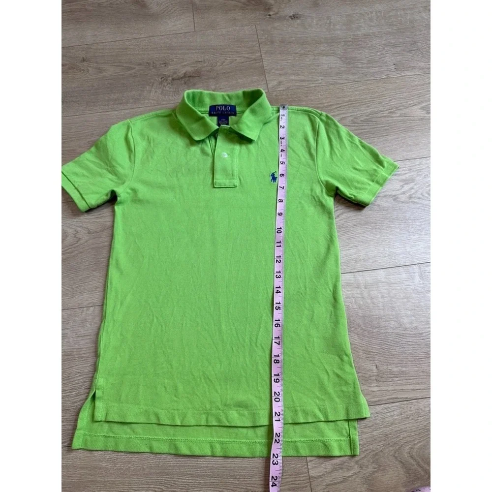 EUC Boys Kids Polo ralph lauren green short sleeve polo shirt cotton size‎ S 8